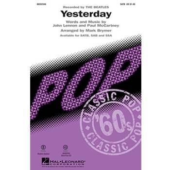 Yesterday by - Brymer Mark - The Beatles for SATB