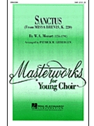 Sanctus by Mozart Wolfgang Amadeus - Liebergen Patrick M - for SAB and Piano