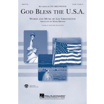 God Bless The USA by Greenwood Lee - Brymer Mark - for SATB