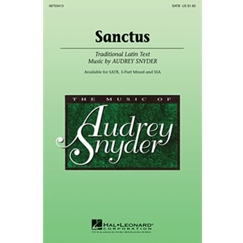 Sanctus by Snyder Audrey for 3-Part Mixed