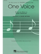 One Voice by Manilow Barry - Brymer Mark - Barry Manilow for SAB and Piano