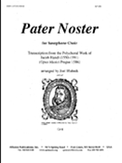 Pater Noster by Gallus Jacob (Handl) - Blahnik Joel - for Saxophone Choir (AAAATTBB)