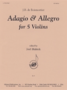 Adagio & Allegro For 5 Violins by Boismortier Joseph Bodin de - Blahnik Joel - for Violin Quintet