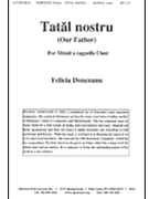 Tatal Nostru - Satb A Cap by Donceanu Felicia for SATB