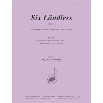Six Landlers Fr 19th C - Rcdr-gtr