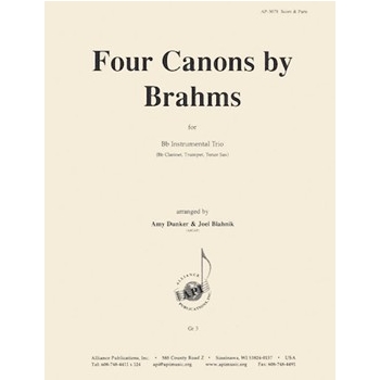 Four Canons By Brahms Fr Op. 113 - Clnt 3