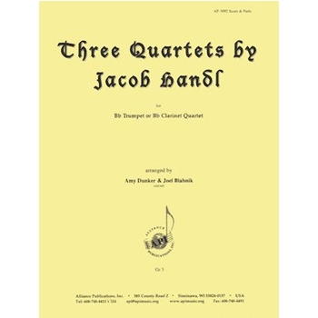 Three Quartets By Jacob Handl - Fl 4