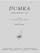 Dumka Opus 72 #10 by Dvorak Antonin - Gajdos - for String Bass Trio