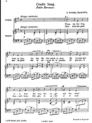 Cradle Song Op. 59 No. 5 by Arensky Anton Stepanovich for Unison