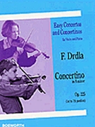 Franz Drdla: Concertino in A Minor For Violin And Piano Op.225 by Drdla Frantisek Alois for Violin