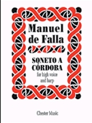 Soneto A Cordoba by De Falla Manuel for High Voice w/h