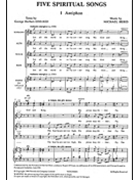 Five Spiritual Songs by Hurd Michael for SATB
