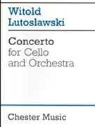 Concerto for Cello and Orchestra by Lutoslawski Witold for Score