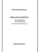 Two Latin Motets by Davies Peter Maxwell for SATB