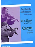 Concerto No.1 in G by Mozart Wolfgang Amadeus for Violin