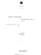 Symphony No. 1 Op. 7 Full Score by Nielsen Carl for Score