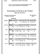 Presentation of Christ in the Temple by Eccard John for SSATB