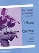 Concertino Opus 21 In A Minor by Rieding Oskar for Violin and Piano