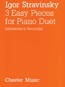 3 Easy Pieces by Stravinsky Igor for 1 Piano 4 Hands