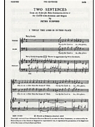 Two Sentences by Hurford Peter for SATB
