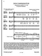 Dum Complerentur by De Victoria Tomas L for SSATB