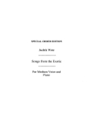 Judith Weir: Songs From The Exotic by Judith Weir for