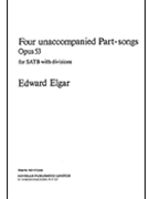 4 Unaccompanied Part-Songs by Elgar Edward for SATB