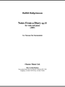 Notes From a Diary Op. 33 by Hallgrimsson Haflidi for