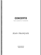 Concerto by Francaix Jean for Study Score
