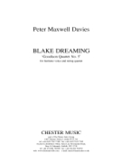 Blake Dreaming 'Goodison Quartet No. 5' by Davies Peter Maxwell for Study Score