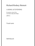 Song at Evening by Bennett Richard Rodney for Vocal Scor