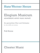 Elogium Musicum by Henze Hans Werner for Full Score