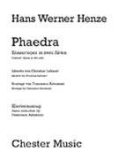 Phaedra Vocal Score by Henze Hans Werner for Vocal Scor