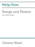Songs and Poems by Glass Philip for Cello Solo