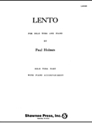 Lento by Holmes Paul for Tuba and Piano