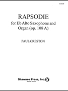 Rapsodie For Alto Sax & Organ by Creston Paul for Alto Saxophone and Piano
