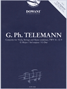 Concerto For Viola Strings & Bass Con... by Telemann Georg Philipp for Viola w/ Audio (Dowani Urtext W/2 Cd)