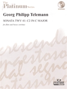 Sonata In C Major Twv41 - c2 by Telemann Georg Philipp for Flute and Basso Continuo (W / cd)