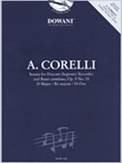 Sonata In D Major Opus 5 #10 by Corelli Arcangelo for Flute and Piano