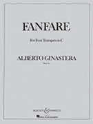 Fanfare Opus 51a by Ginastera Alberto for Trumpet Quartet