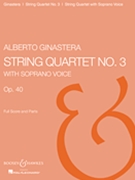 String Quartet No. 3 Op. 40 by Ginastera Alberto for Set