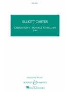 Canon for 4 - Homage to William by Carter Elliott for Study Score