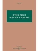 Music for 18 Musicians by Reich Steve for Study Score