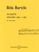 44 Violin Duets Volume 1 by Bartok Bela for Violin Duet (Vol 1)