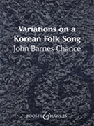 Variations On A Korean Folk Song by Chance John Barnes for Concert Band