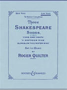 3 Shakespeare Songs by Quilter Roger - Set 1 - for Low Voice