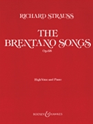 Brentano Songs Opus 68 by Strauss Richard for High Voice