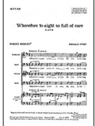 Wherefore To-night so Full of Care by Finzi Gerald for SATB