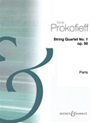 Quartet #1 In B Minor Opus 50 by Prokofiev Sergei for Str Quartet (Parts)