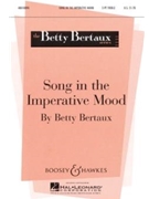 Song In The Imperative Mood by Bertaux Betty for SA and Piano